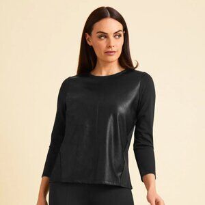 BNWT Peace of Cloth Robyn Long Sleeve Crew - Mixed Media Top Sz Small